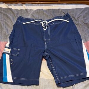 Men's Blue Vintage American Eagle 1990 Swim Shorts